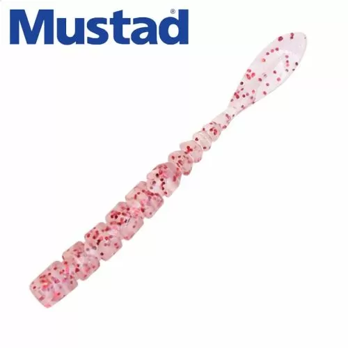 Силикон Mustad Aji Worm Fla-Fla - 2'' 003 Clear Red Glitter