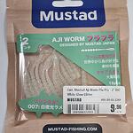 Силикон Mustad Aji Worm Fla-Fla - 2'' 007 White Glow Glitter