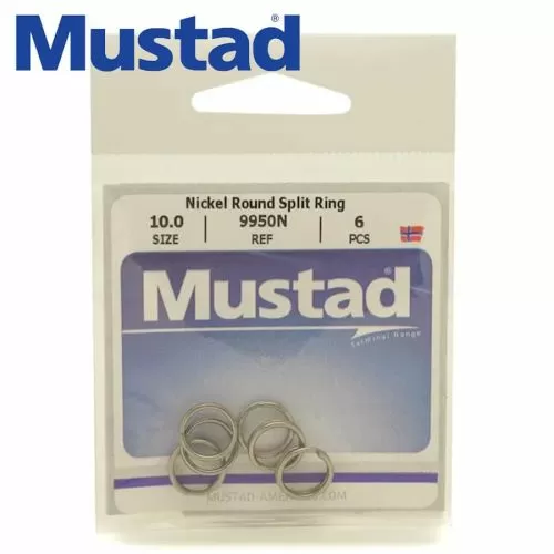 Халки Mustad Round Split Ring - 3.6 mm #3,6 Ni 10 pcs-Copy