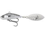 Спинер SG 3D Sticklebait Tailspin - 7.3 cm, 13.0 g, Black Silver