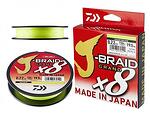 Плетено влакно Daiwa J-Braid Grand X8 - 135 m, PE#0.6, 0.06 mm, жълто