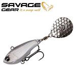 Спинер Savage Gear Fat Tail Spin - 6.5 cm, 16 g, White Silver