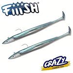 Fiiish Crazy Paddle Tail 120 Double Combo - 12cm, 15g - Pearl Blue