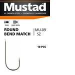 Куки Mustad Wide Round Bend Match Spade Barbed MU09-NP-BN#12,10pcs