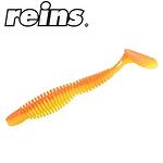 Reins Fat Bubbling Shad 4.0" / 10.16 cm - B49 Chika Orange/Chartreuse Silver Glitter, 6 pcs