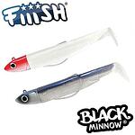 Fiiish Black Minnow No1 Double Combo - 2 x 7 cm, 2 x 6g, White Red Head / Electric Blue