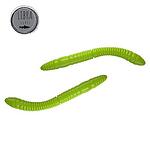 Силикон Libra Lures Fatty D'Worm Tornament 55 - 027 Green apple (вкус Сир.)