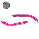 Силикон Libra Lures Fatty D'Worm Tornament 55 - 019 Hot pink (вкус Чесън)