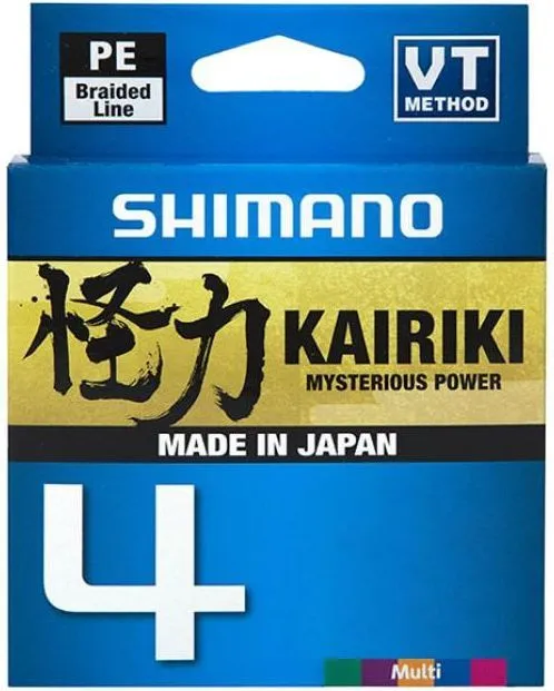 Плетено влакно Shimano Kairiki 4 - 300 m, 0.20 mm, 13.8 kg, Multi Color