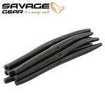 Червеи SG 3D Armor Tube 14cm 10g Sinking Black With Blue Flake 8pcs