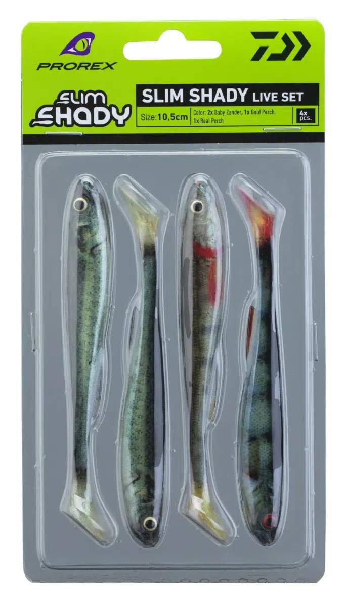 Силикони Daiwa Prorex Slim Shady Set - 10.5cm/8.0g (4бр), Live color set