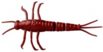 Силиконова примамка 3D PVC Mayfly - 50 mm, Red