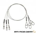 Метален повод SG Carbon49 Trace - 30 cm, 0.48 mm, 11 kg, Swivel/Needle Snap 3pcs