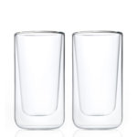 BLOMUS Комплект от 2 бр двустенни стъклени чаши NERO за лате   - 320мл