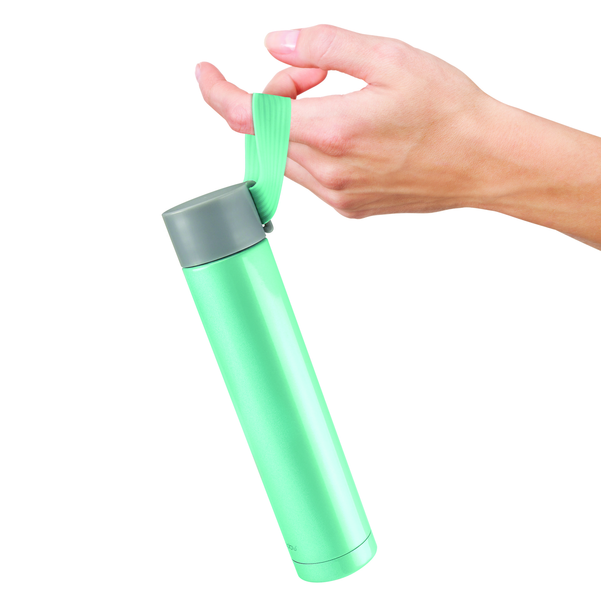 ASOBU  Двустенна термо бутилка с вакуумна изолация “SKINNY MINI“ - 230 мл - цвят бял