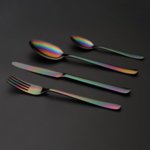 Комплект прибори за хранене HERDMAR OSLO с PVD покритие Rainbow (дъга) - 36 части