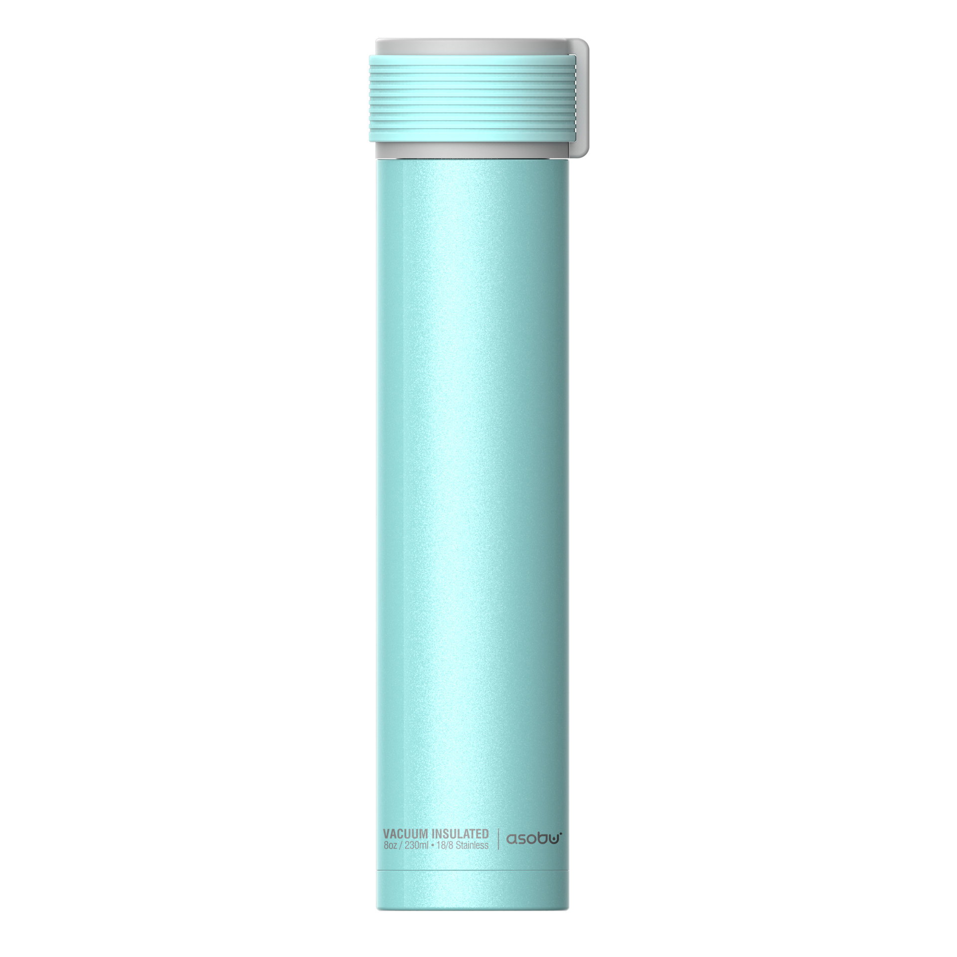 ASOBU  Двустенна термо бутилка с вакуумна изолация “SKINNY MINI“ - 230 мл - цвят тюркоаз