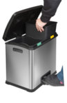 EKO Кош за разделно събиране на отпадъци с педал “REJOICE“ - 2 х 12 литра - мат