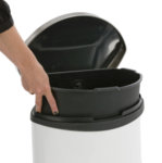 EKO Кош за отпадъци с педал “SHELL“ - 10 литра - бял
