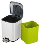 EKO Кош за отпадъци с педал “REGENT“ - 6 литра - бял
