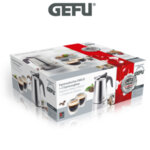 GEFU Комплект стоманена кафеварка за( 4 бр кафета)EMILIO и 2 бр двустенни чаши за еспресо