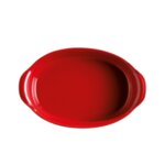 EMILE HENRY Керамична овална форма за печене "OVAL OVEN DISH" - 35 х 22,5 см - цвят червен