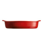 EMILE HENRY Керамична овална форма за печене "LARGE OVAL OVEN DISH" - 41 х 26 см - цвят червен