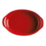 EMILE HENRY Керамична овална форма за печене "LARGE OVAL OVEN DISH" - 41 х 26 см - цвят червен