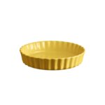 Керамична кръгла форма за тарт EMILE HENRY DEEP FLAN DISH дълбока - Ø24 см - цвят жълт