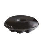 EMILE HENRY Керамична кръгла форма за печене на питки "CROWN BAKER" - Ø 30,5 см - цвят черен