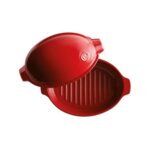 EMILE HENRY Керамична форма за печене на пиле "CHICKEN ROASTER"  - 2,5 л / 35,5 х 24см - цвят червен