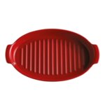 EMILE HENRY Керамична овална тава за печене "PAPILLOTE"  - 1,9 л / 42 х 25см - цвят червен
