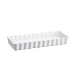 Керамична правоъгълна форма за тарт плитка EMILE HENRY SLIM RECTANGULAR TART DISH - 36 х 15 см - цвят бял