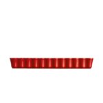 EMILE HENRY Керамична плитка провоъгълна форма за тарт "SLIM RECTANGULAR TART DISH" - 36 х 15 - цвят червен
