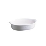 EMILE HENRY Керамична овална форма за печене "SMALL OVAL OVEN DISH" - 27,5 х 17,5 см - цвят бял
