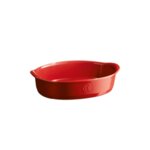 EMILE HENRY Керамична овална форма за печене "SMALL OVAL OVEN DISH" - 27,5 х 17,5 см - цвят червен