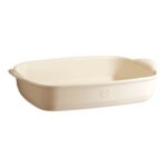 EMILE HENRY Керамична правоъгълна форма за печене "LARGE RECTANGULAR OVEN DISH" - 42 х 28 см - цвят екрю