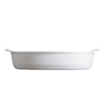 EMILE HENRY Керамична овална форма за печене "LARGE OVAL OVEN DISH" - 41,5 х 26,5 см - цвят бял
