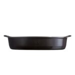 EMILE HENRY Керамична овална форма за печене "LARGE OVAL OVEN DISH" - 41,5 х 26,5 см - цвят черен