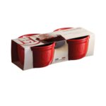 EMILE HENRY Комплект 2 броя керамични купички / рамекини "RAMEKINS SET N°10" - цвят червен