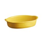 EMILE HENRY Керамична овална форма за печене "OVAL OVEN DISH" - 35 х 22,5 см - цвят жълт