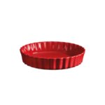 EMILE HENRY Керамична дълбока форма за тарт "DEEP FLAN DISH" - Ø 24 см - цвят червен