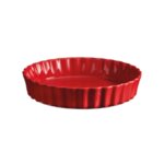 EMILE HENRY Керамична дълбока форма за тарт "DEEP FLAN DISH" - Ø 28 см - цвят червен
