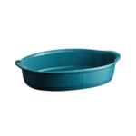 EMILE HENRY Керамична овална форма за печене "OVAL OVEN DISH" - 35 х 22,5 см - цвят син