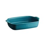 EMILE HENRY Керамична провоъгълна форма за печене "RECTANGULAR OVEN DISH"- 36,5 х 23,5 см - цвят син