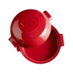 EMILE HENRY Керамична форма за печене с капак "CHEESE BAKER" - Ø 19,5 см - цвят червен