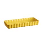 Керамична правоъгълна форма за тарт EMILE HENRY SLIM RECTANGULAR TART DISH плитка - 36 х 15 см - цвят жълт