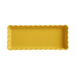 EMILE HENRY Керамична плитка провоъгълна форма за тарт "SLIM RECTANGULAR TART DISH" - 36 х 15 - цвят жълт