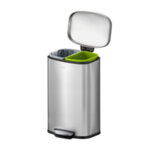 EKO Кош за разделно събиране на отпадъци с педал “OLI - CUBE“ - 2 х 20 литра - мат