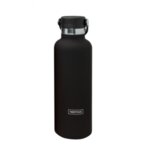 Двустенна спортна бутилка Nerthus с дръжка - цвят черен - 750 мл